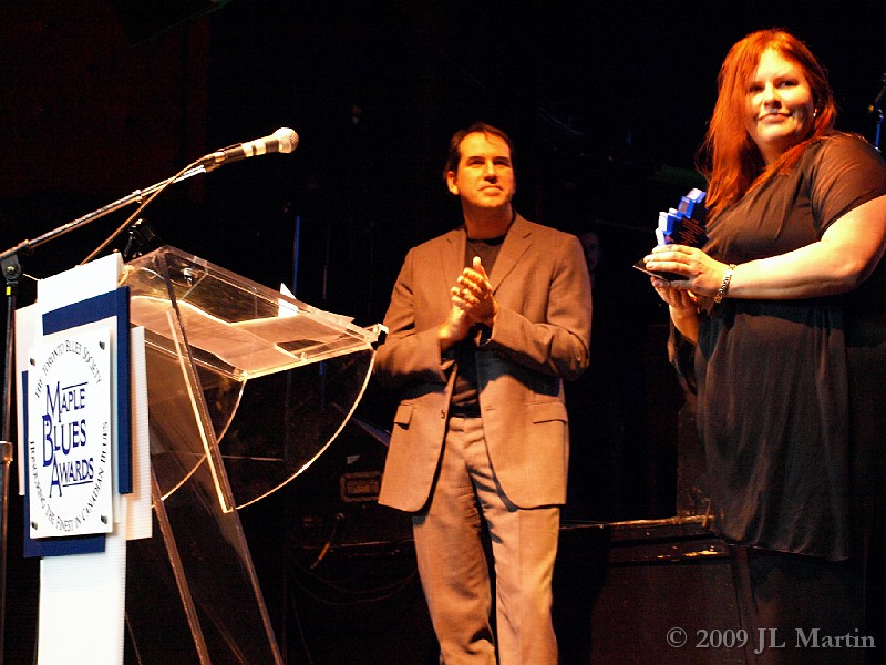 053Maple Blues Awards_Suzie Vinnick, Ed Torres.JPG